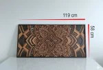 Eternal Bloom – 7-Layer Mandala Wooden Wall Art (119×58 cm) - Image 3
