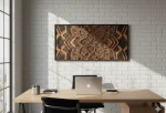Eternal Bloom – 7-Layer Mandala Wooden Wall Art (119×58 cm)