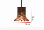 AURORA – Curved Wooden Lampshade with Warm Light Glow - Image 2