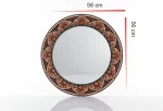 Florencia Veneer Art Mirror – 7 Layer Premium Round Wall Mirror (56×56 cm) - Image 3